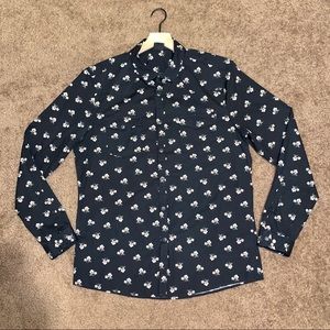 ASOS Design Stretch Floral Shirt in Black